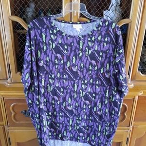 Lularoe Disney Maleficent Sleeping Beauty Shirt Top Tunic Oversized Small XXS